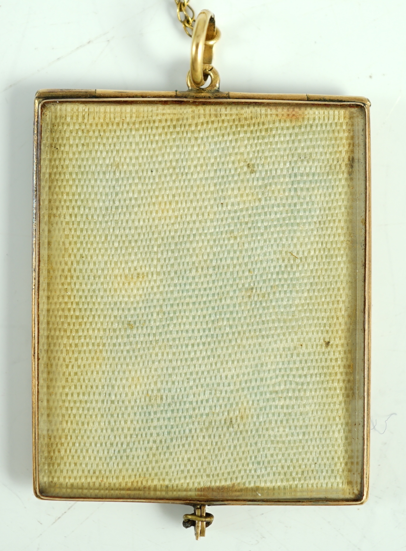 French School 1802, Portrait miniature of a gentleman wearing a blue jacket, watercolour on ivory, 3 x 2.4cm. CITES Submission reference F168N1V2